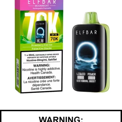 Strawberry Kiwi Ice Elf Bar MoonNight 70K Disposable Vape