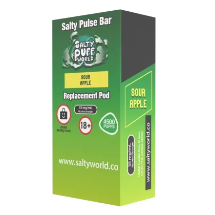 Sour Apple -Salty Pulse Bar Replacement Pod 19.95mg/mL