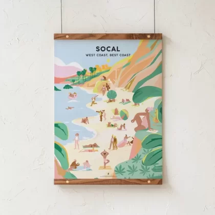 GoldLeaf Southern California Cannabis Travel Art Print