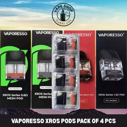 VAPORESSO XROS PODS PACK OF 4 PCS 2ml/3ml Replacement Pod Cartridge in