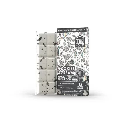 TreHouse Magic Mushroom Chocolate Bar – Cookies And Cream - Ejuicewarehouse