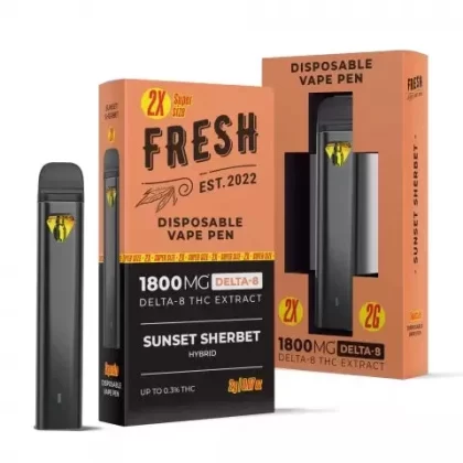 Sunset Sherbet Vape Pen – Delta 8 – Disposable – 1800MG – Fresh