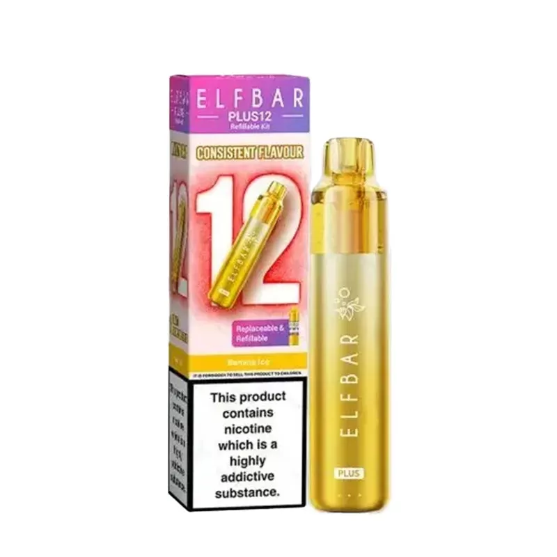 Elf Bar Plus 12 Prefilled Pod Kit - Banana Ice - Vapourdeal Co - Image 2