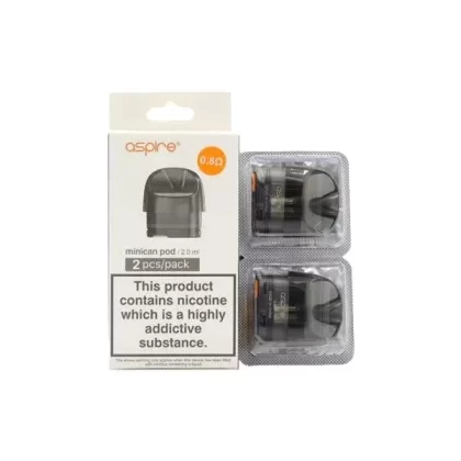 Aspire Minican Ersatz-Pods, Zweierpack, 2 ml (0,8 Ohm/1,2 Ohm)