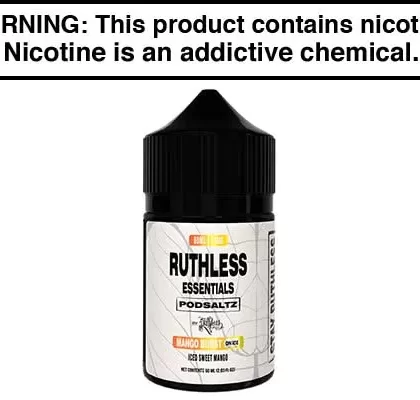MANGO BURST ON ICE BY RUTHLESS ESSENTIALS SALT 60ML - Vapejuice