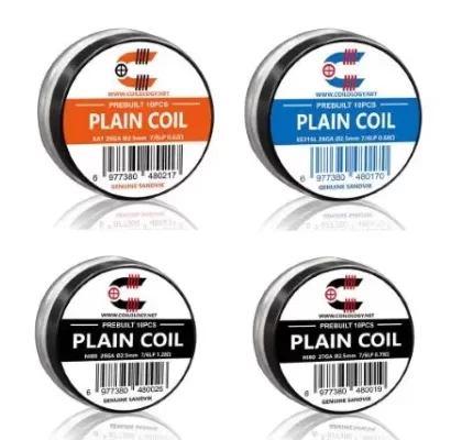 Coilology Plain Sandvik MTL Coils - Type#Ni80 1.28Ω>Ni80 0.79Ω>Ni80 0.57Ω>Ni80 0.52Ω>KA1 1.27Ω>KA1 0.82Ω>SS316L 0.68Ω>SS316L 0.44Ω (0C1368)