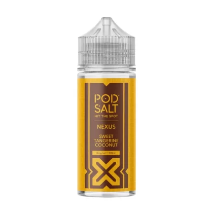 Pod Salt Sweet Tangerine Coconut 100ml Vape Juice By Nexus - O Nic Shots