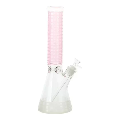 Pink Cosine cluster Bong – 14in - Ejuicewarehouse