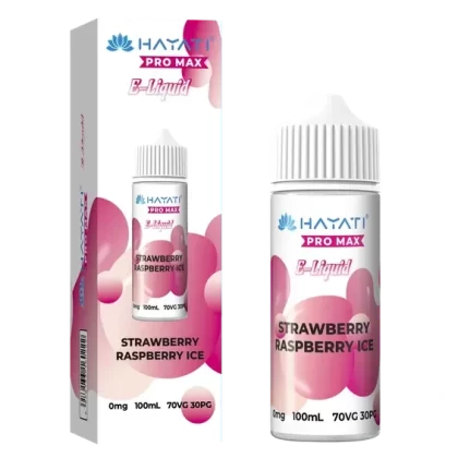STRAWBERRY RASPBERRY ICE HAYATI PRO MAX E-LIQUID 100ML NO NICOTINE