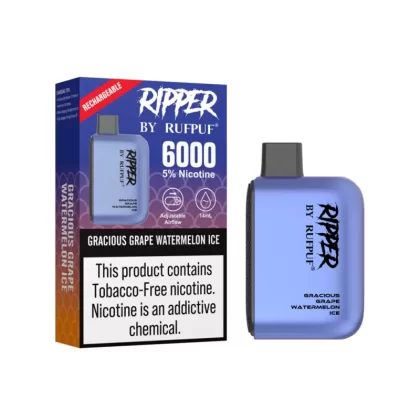 Ripper Gracious Grape Watermelon Ice Disposable Vape 50mg – 6000Puffs