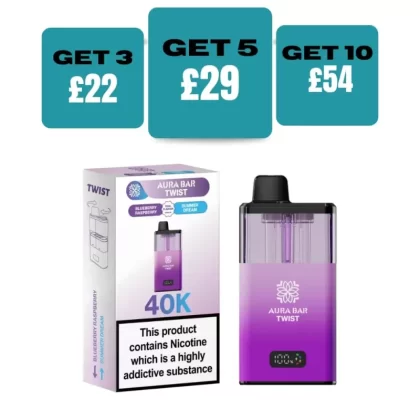 Crystal Prime Aura 40K Prefilled Pod Kit - £9.99 or 3 For £22 - Sour Pineapple / Rocky Candy Orange