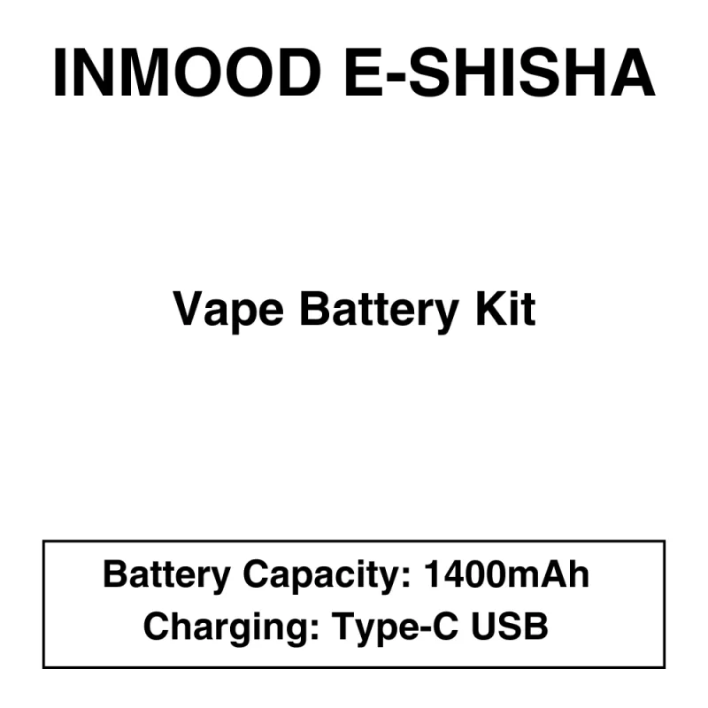 Inmood E-Shisha – Vape Battery Kit – 1400mAh