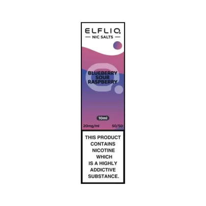 ELF BAR ELFLIQ BLUEBERRY SOUR RASPBERRY 10ML NIC SALT E-LIQUID - Strength#5MG>10MG>20MG