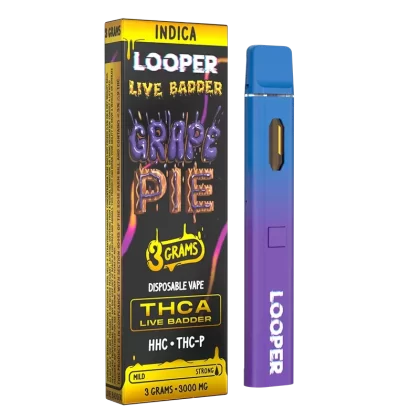 Looper Vape Live Badder 3g Disposable: Grape Pie