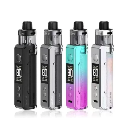 VooPoo Drag X2 80W Pod Vape Kit - Colorful Silver, Glow Pink