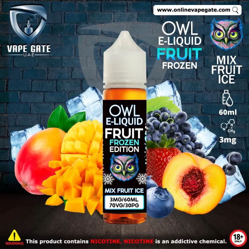 Owl Golden Edition Mix Fruit Ice E-Liquid 60ml - 3 mg